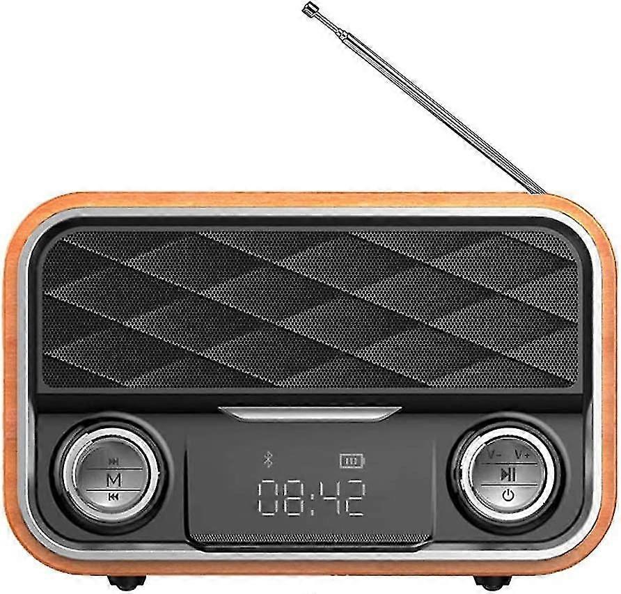 Bluetooth-Retro-Radio mit Aux/FM, mit Antenne, klarem Klang, mit kompatiblem Android-Tablet