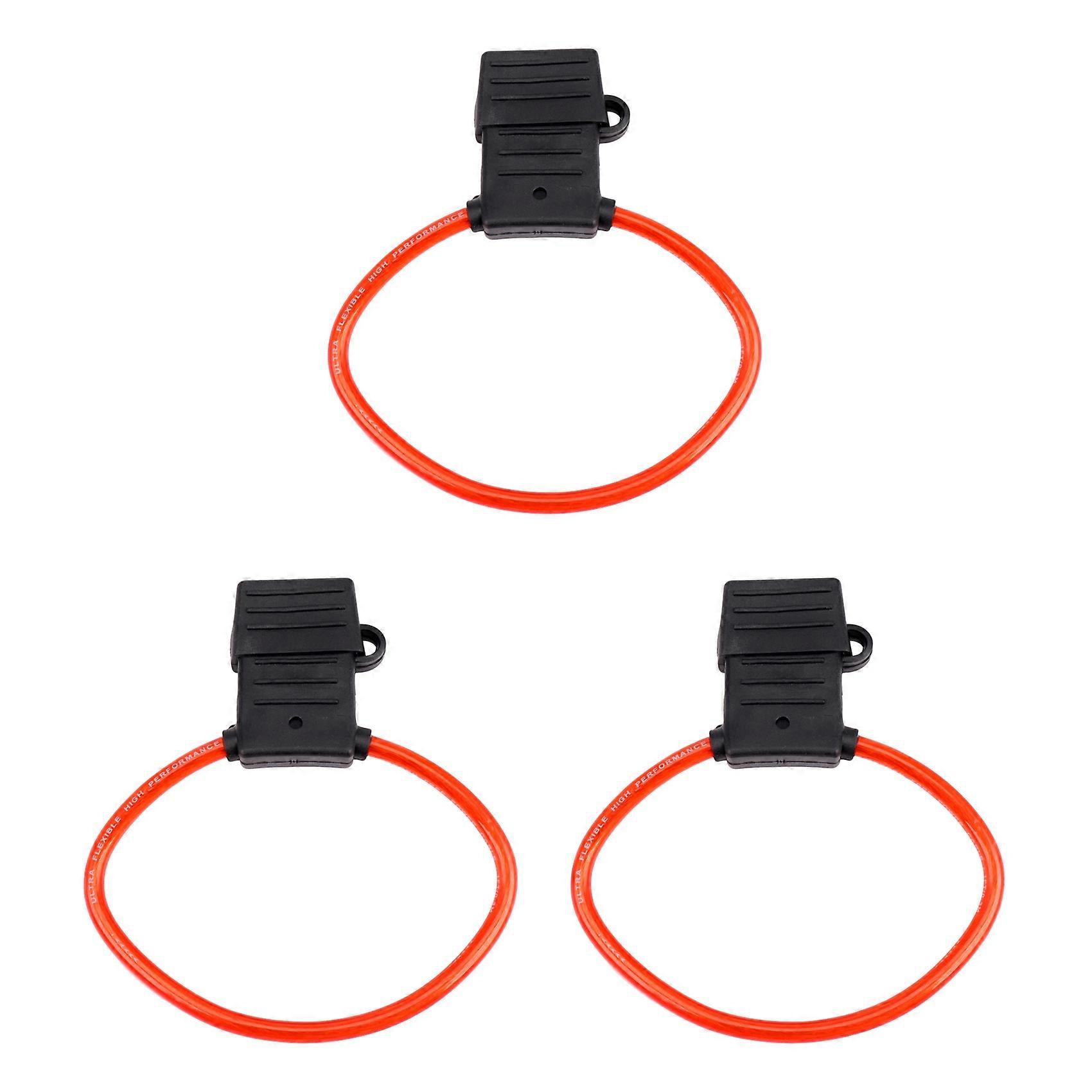 3X 8 AWG Gauge MAXI Blade Fuse Holder Inline Wire 12-24V Volt Waterproof + 40A Fuse