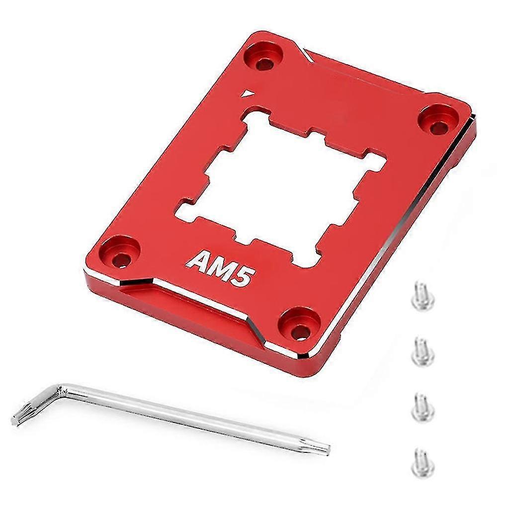 Para Asf Amd Am5 Secure Fixing Frame Negro / rojo Computer CPU Bending Corrector
