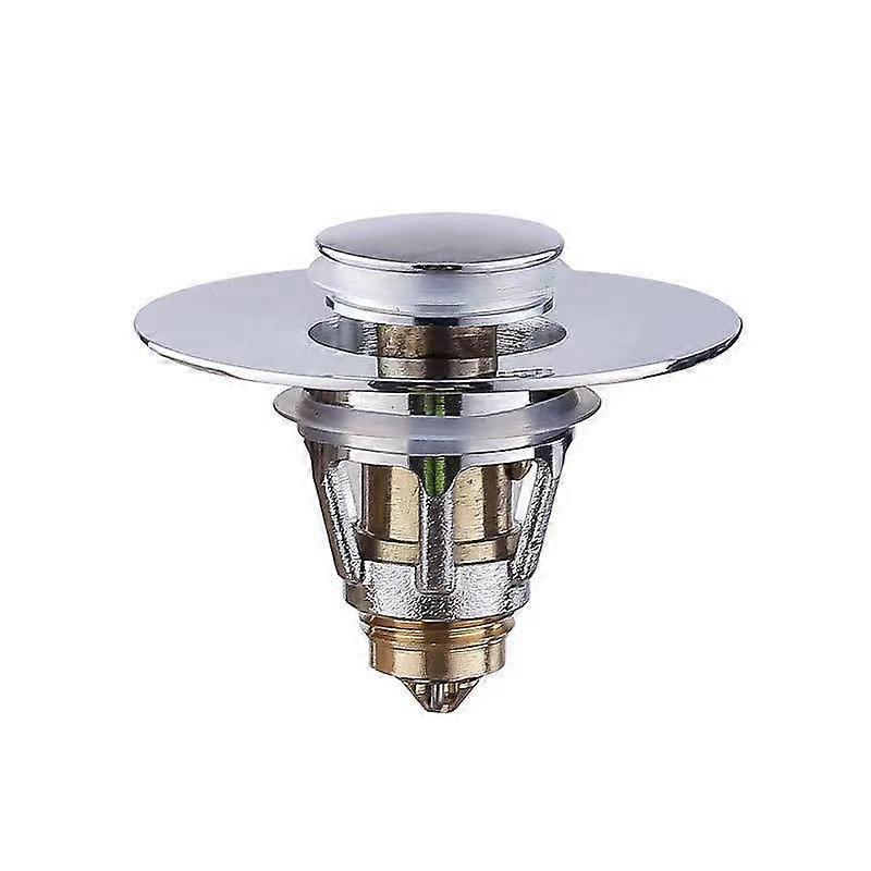 Bathroom sink plug spring core push basin pop-up drainage filter