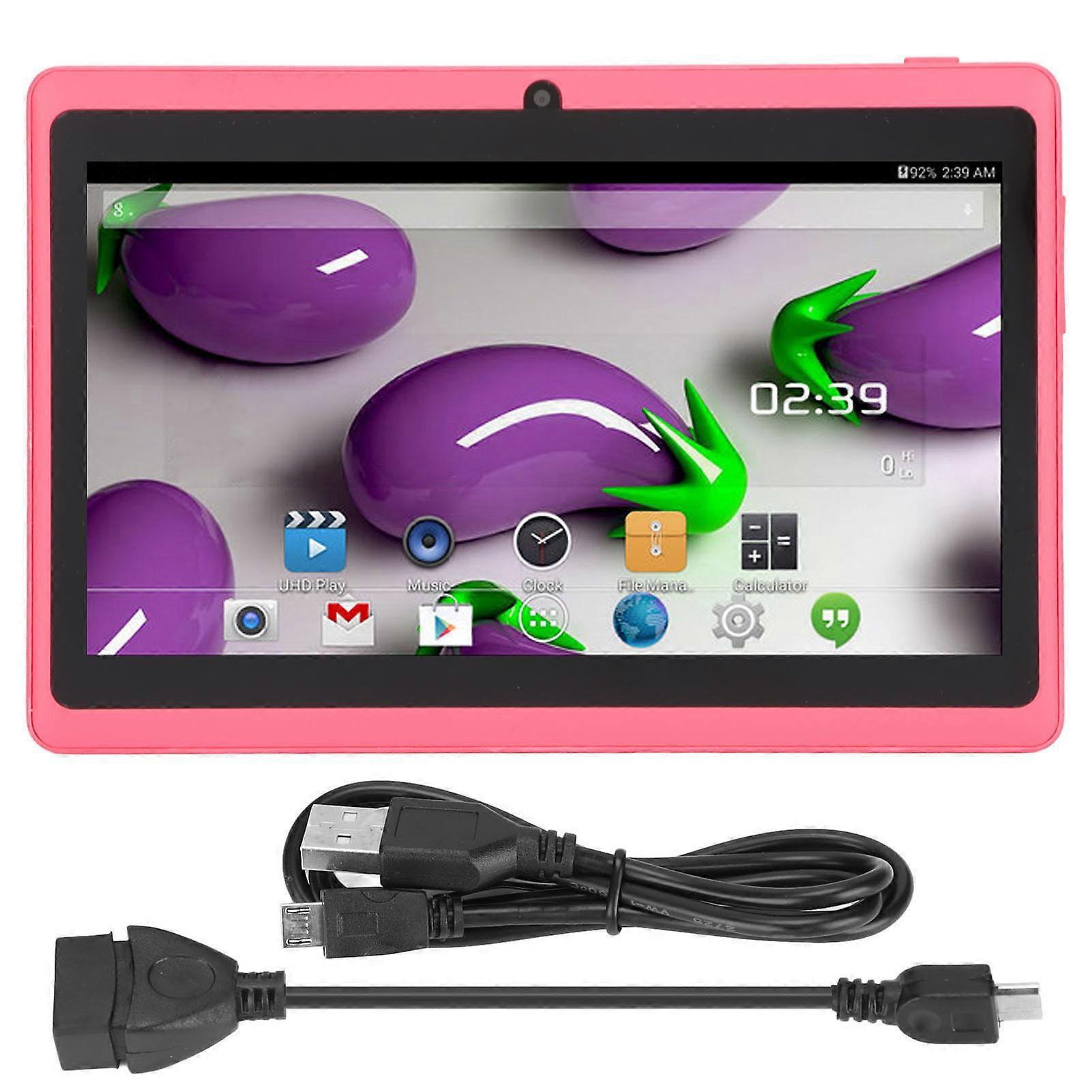 7 pouces Tablet PC Quad Core CPU Protection Oculaire Enfants Tablette avec 8 Go ROM Support WiFi Bluetooth Double Caméra pour Android Rose