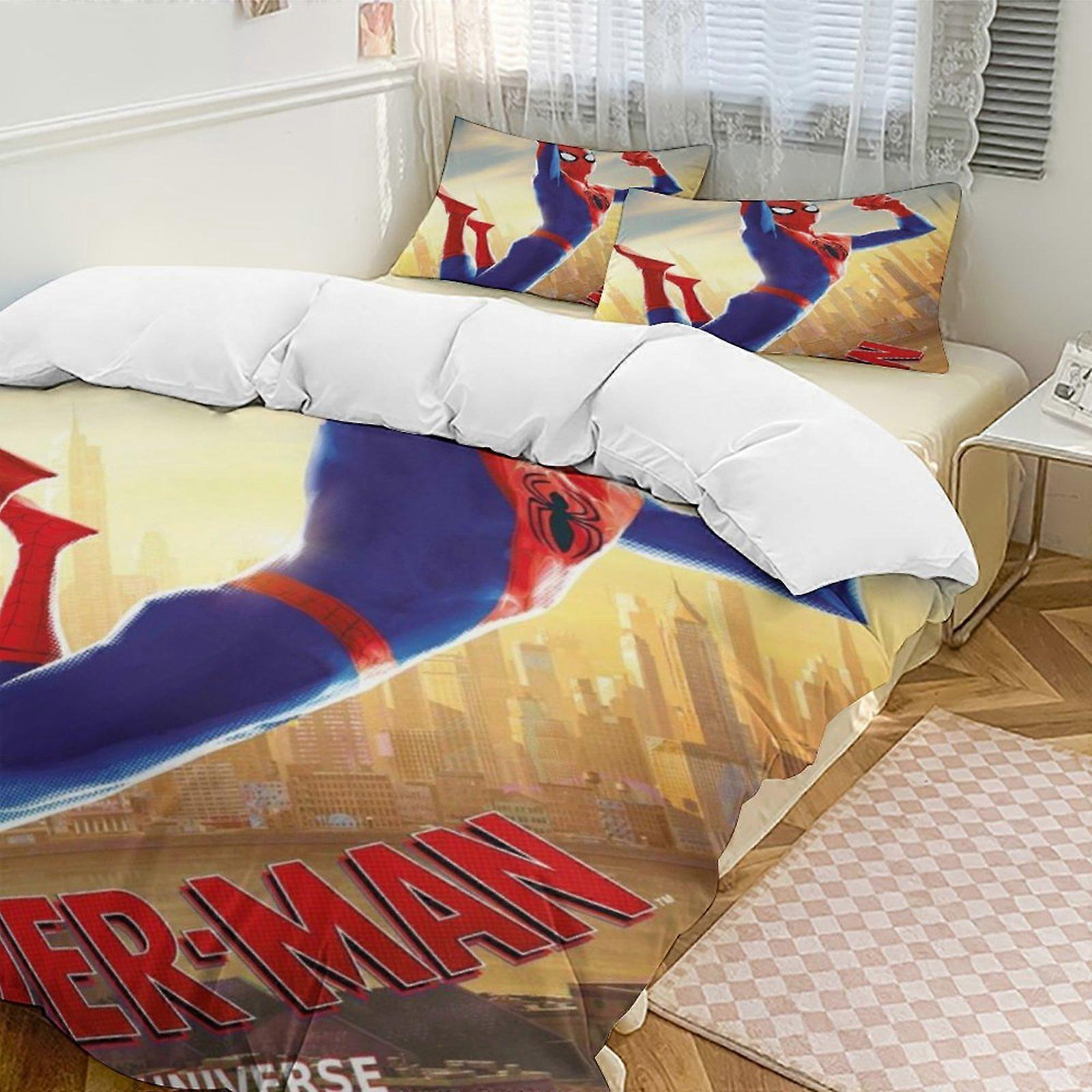 Bedding set HL607 Miles Morales Down Duvet Cover Microfiber Bedding Set, 1 Down Duvet Cover and 2 Pillowcases XN607
