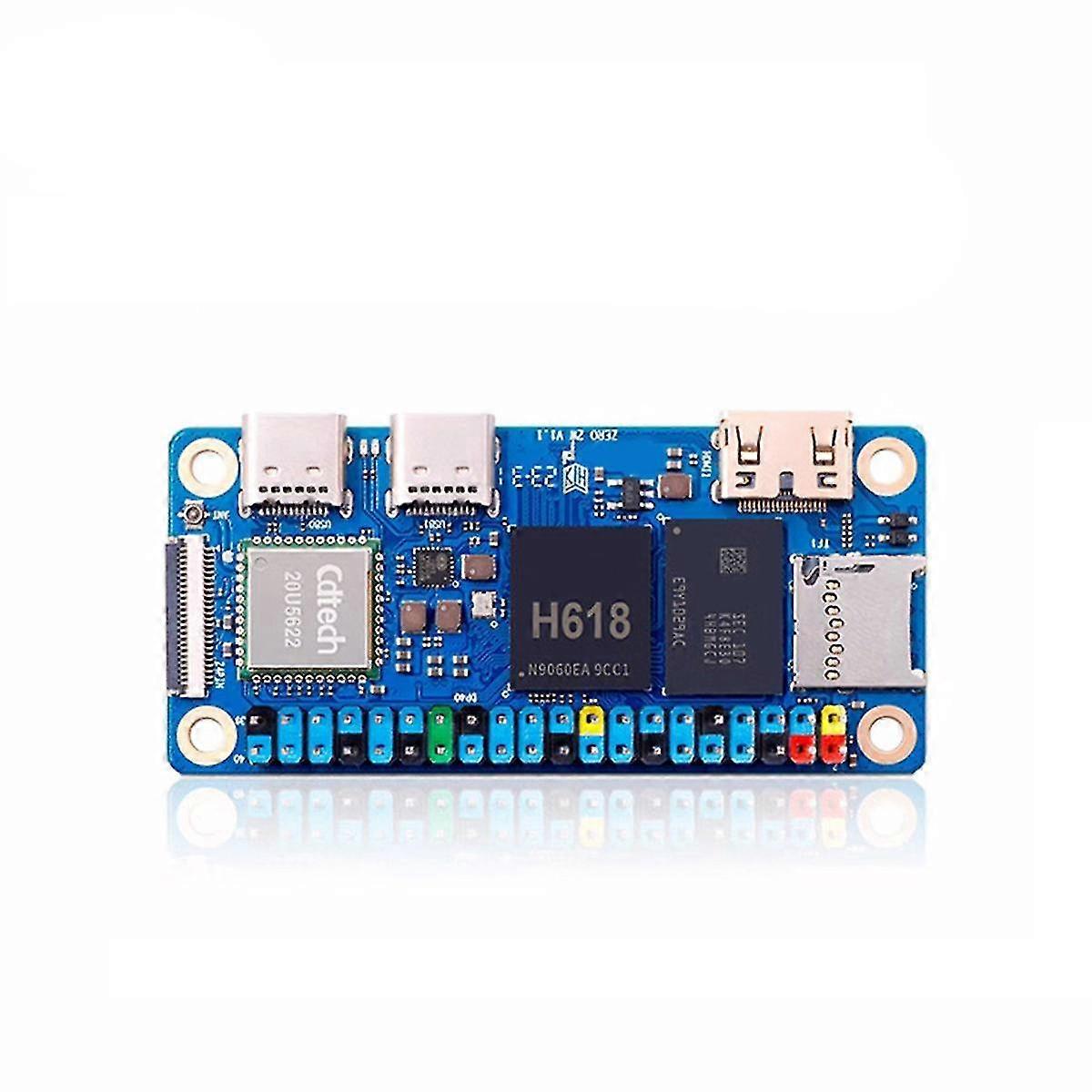 For Zero 2w Development Board 2g Ram+heat Sink Ddr4 Mini Pc Allwinner H618 Wifi5 Bluetooth5.0 Support 4k 60fps
