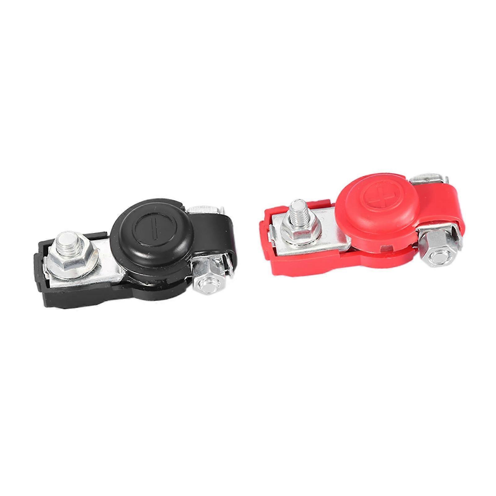 GM battery pile head battery clip positive and negative red and black connectors with protective covers (a pair)