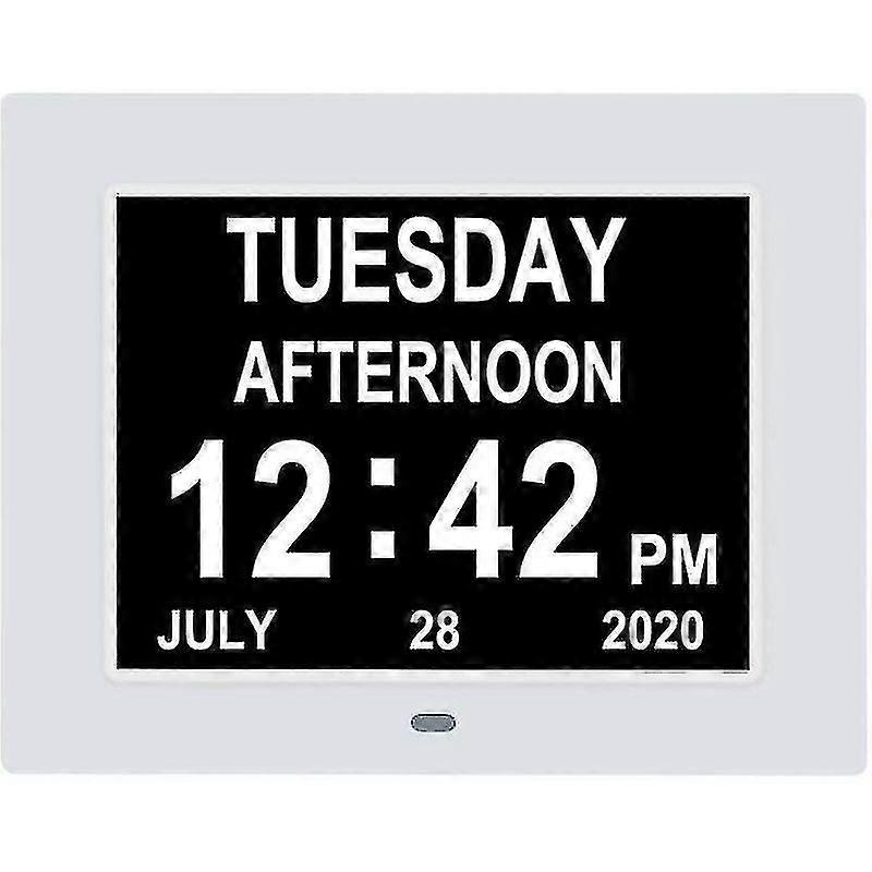Digital Dementia Clock Calendar Day Date Clock Clock Large Display Large Clear Unbbreviated Time and Date