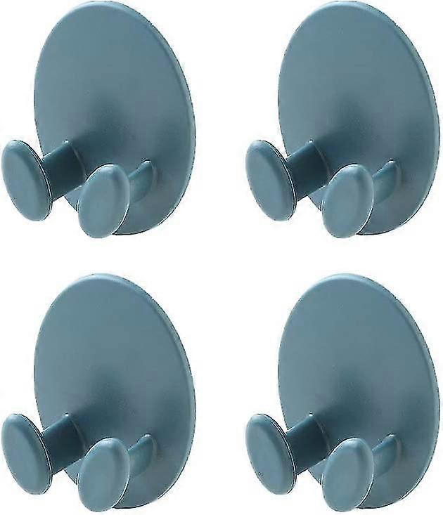 Oval Socket Cable Hook Multifunctionele zelfklevende plughouder Cord Organizer Storage Rack Key Hanger (blauw) (4 stuks)