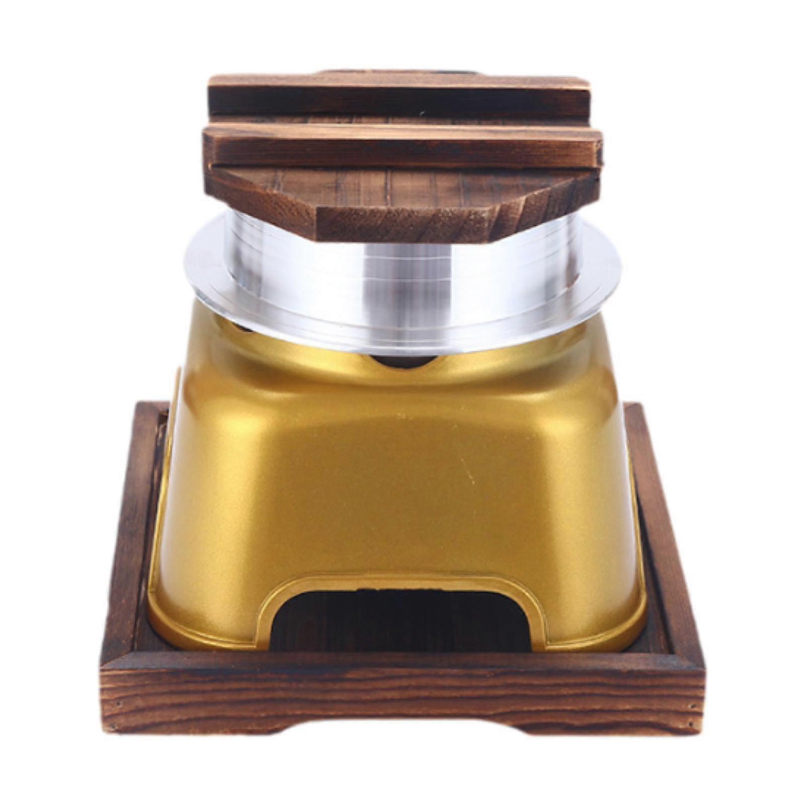 Juego de quemadores portátiles de utensilios de cocina japonesa para mochileros al aire libre dorado 12,5 cm
