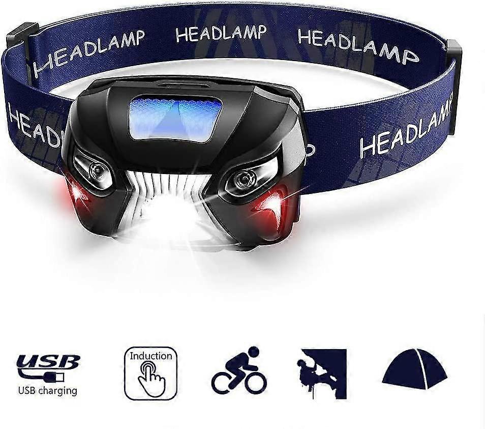 Rechargeable Sensor Headlight, Super Bright 600 Lumens Led Headlight Flashlight