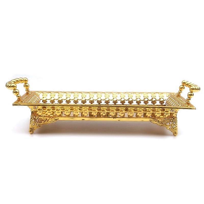 طبق فواكه أوروبي دقيق ، صينية ذهبية فاخرة ، طبق فواكه ، صينية كعكة منزلية