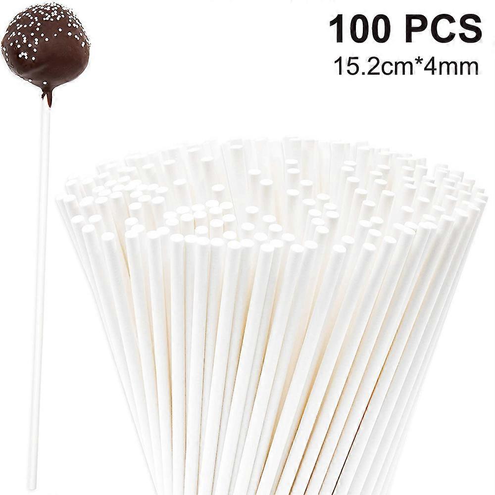 100pcs Slikkepind sticks, marshmallow sticks, fødevaresikkerhed Creative Multi-funktion Lollipop Sucker Sticks 152 * 4mm