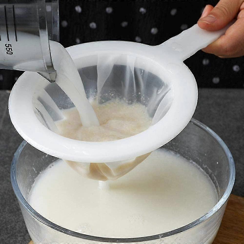 Cuisine Ultra-fine Nylon Mesh Passoire I Plastique Tamis Filtre Cuillère Pour Lait de Soja Café Lait Yogourt Jus