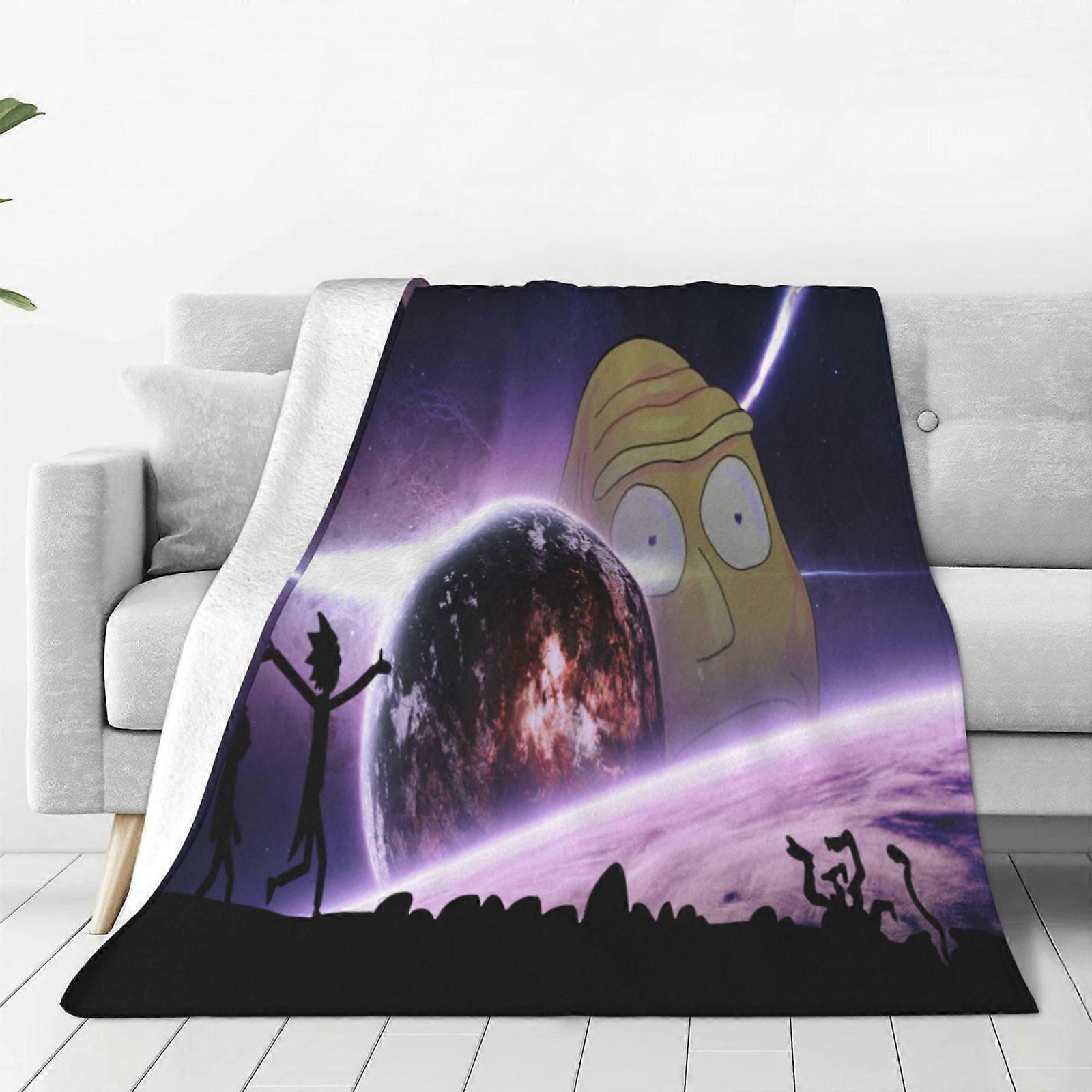 Manta Rick And Morty Decoração de Quarto Decoração de Quarto Cobertores de Flanela para Sofá de Cama 50" X40"-KDE27887