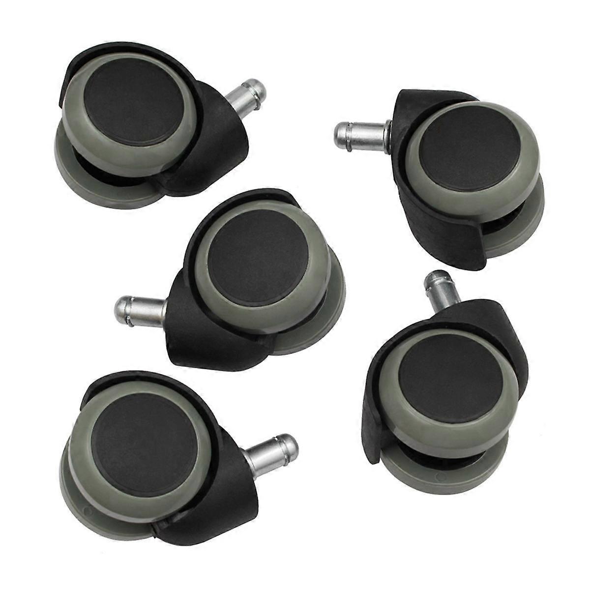 2Inch Office Chair Casters,Office Chair Wheels,Heavy Duty Silent Replacement Rollers, Universal Fit - Set of 5 (Grey)