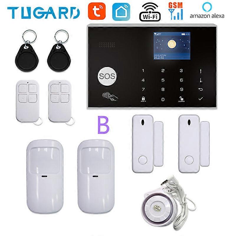 TUGARD G30 Tuya 433MHz Wireless Burglar Alarm Kit Works With Alexa Google APP Remote Control WiFi GSM Home Security Alarm System