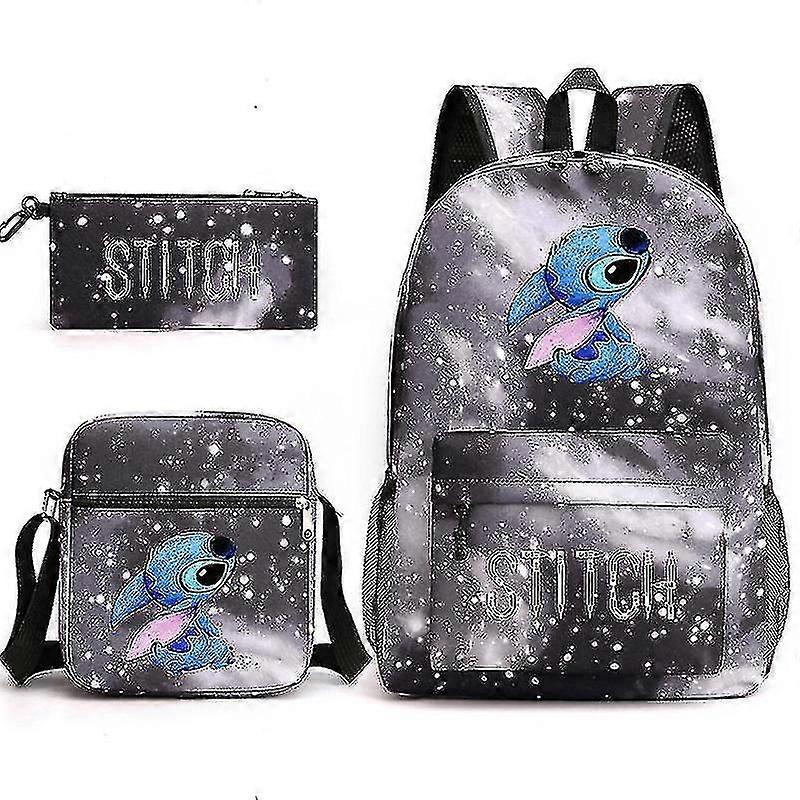 Ensemble sac à dos et cartable Lilo et Stitch en trois pièces