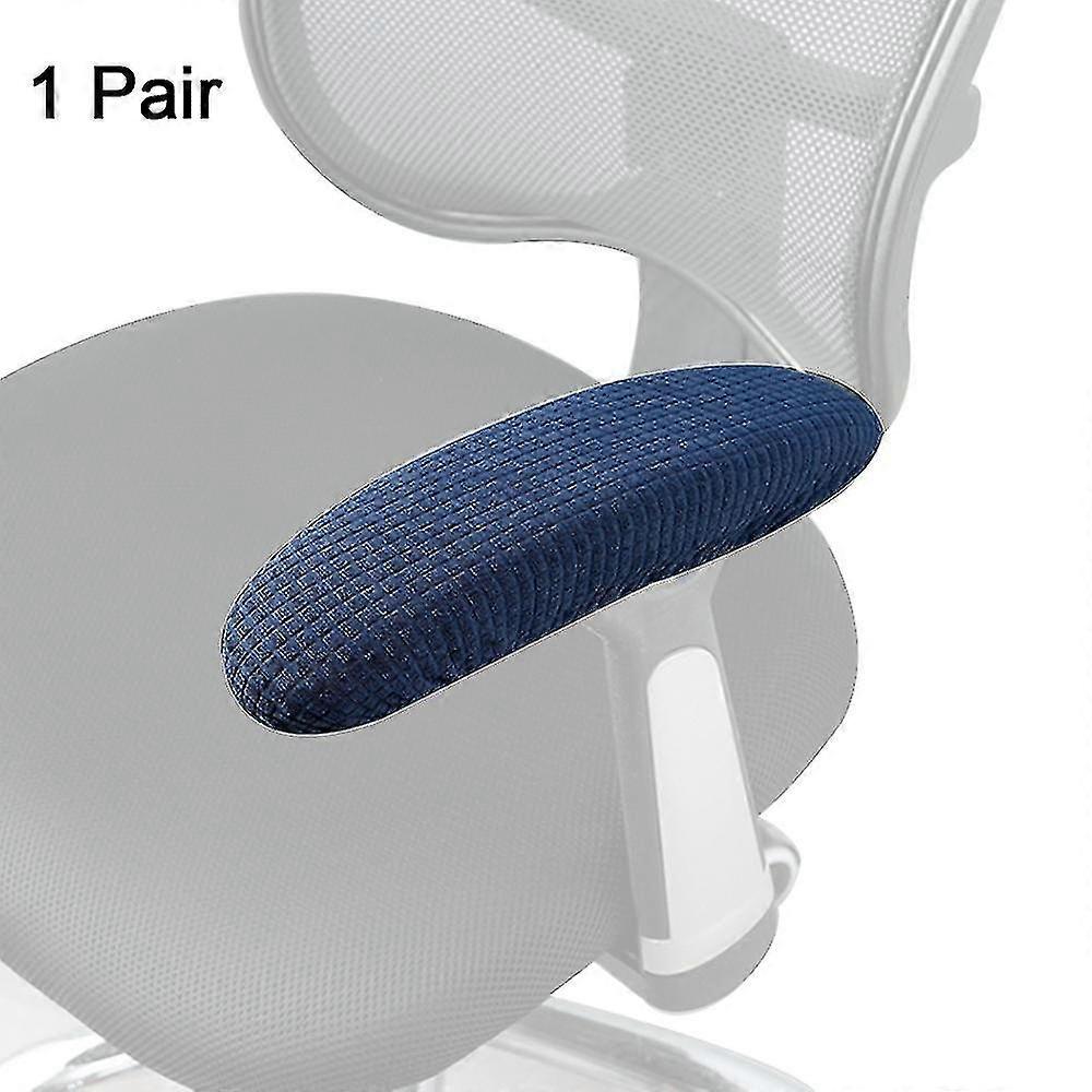 1 Pair  2 Pcs Polyester Removable Durable Machine Washable Office Chair Armrest Slipcovers Dirty-Resistant Elastic Waterproof Computer Swivel