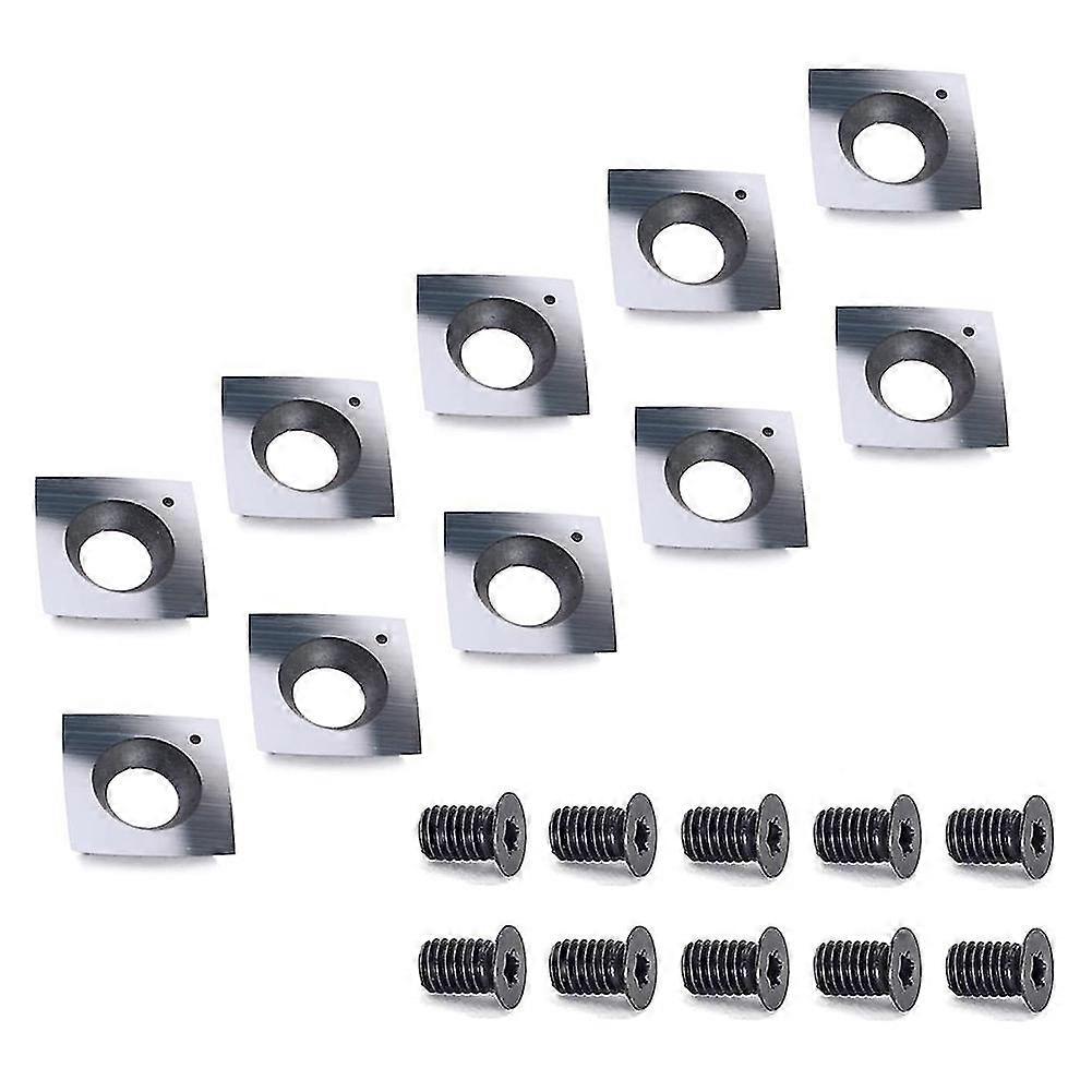 15x15x2.5mm R100-81 Carbide Inserts Byrd Shelix Cutterhead With 4inch Edge Radius,10 Packs With Sc