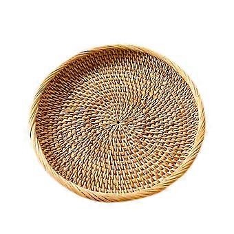 Storage Tray Handmade Eco-friendly Wear Resistant Rattan Storage Decorative Vegetable Basket for Ind-ZZY