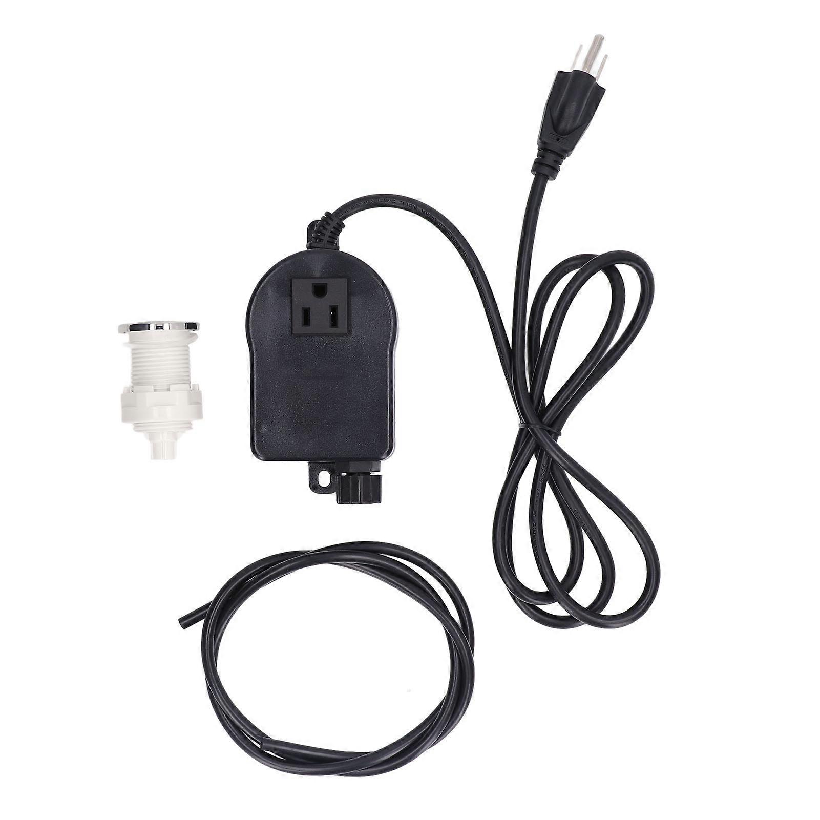 Garbage Disposal Sink Top Air Pressure Push Button Set with 1m Pipe and Socket for Bathtubs