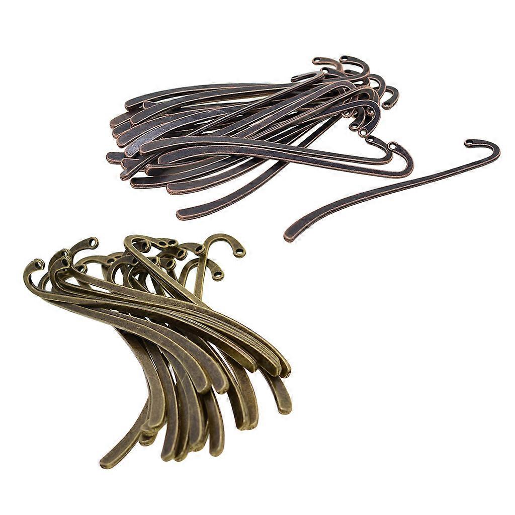 40 piezas Vintage Beading Flat Bookmarks With Loop Making Jewelry Pendant