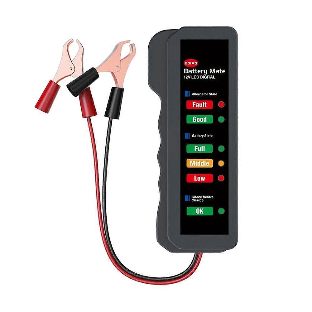 Mini 12V Car Battery Tester Digital Alternator Tester 6LED Lights Detect Display Car Tool Auto Battery Tester For Car Motorcycle