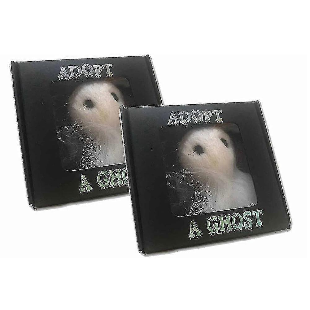 2 adet Bir Hayalet Evlat Edinmek, Hayalet Keçe Bebek Sevimli Ürkütücü Hayalet Hediye Cadılar Bayramı Dekorasyon, Fri Için Komik Hediye