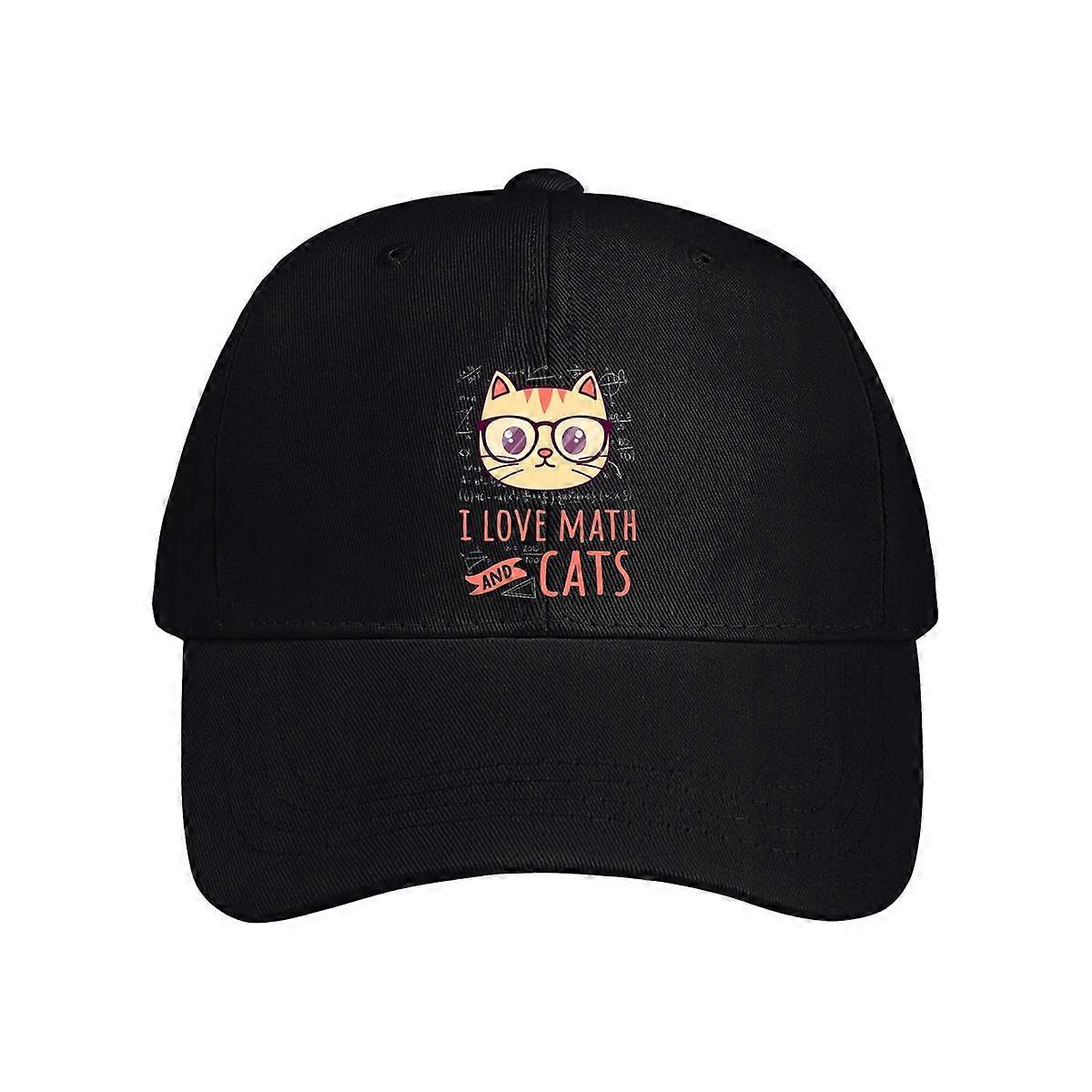 Jeg elsker matematikk og katter retro baseballcaps