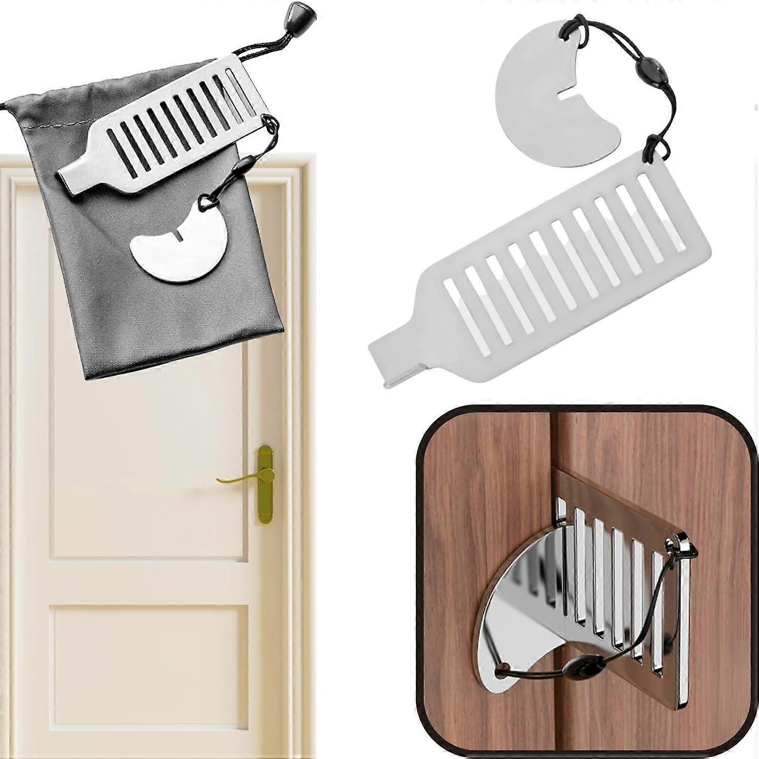 Unbrand Tragbares Türschloss für Reisen, Türschloss Selbstverteidigungssicherheitsgerät Verbessertes Reisetürschloss für Zuhause, Wohnung, Hotel 1pcs