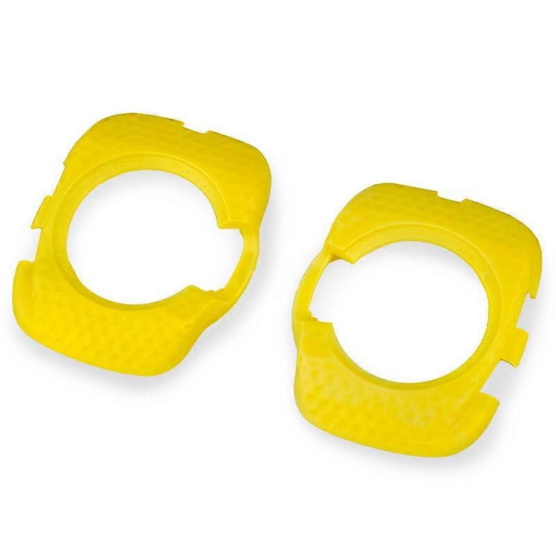 2PC/ Set splint pedal cover Quick release Easy installation of non-slip plastic splint protective cover yellow
