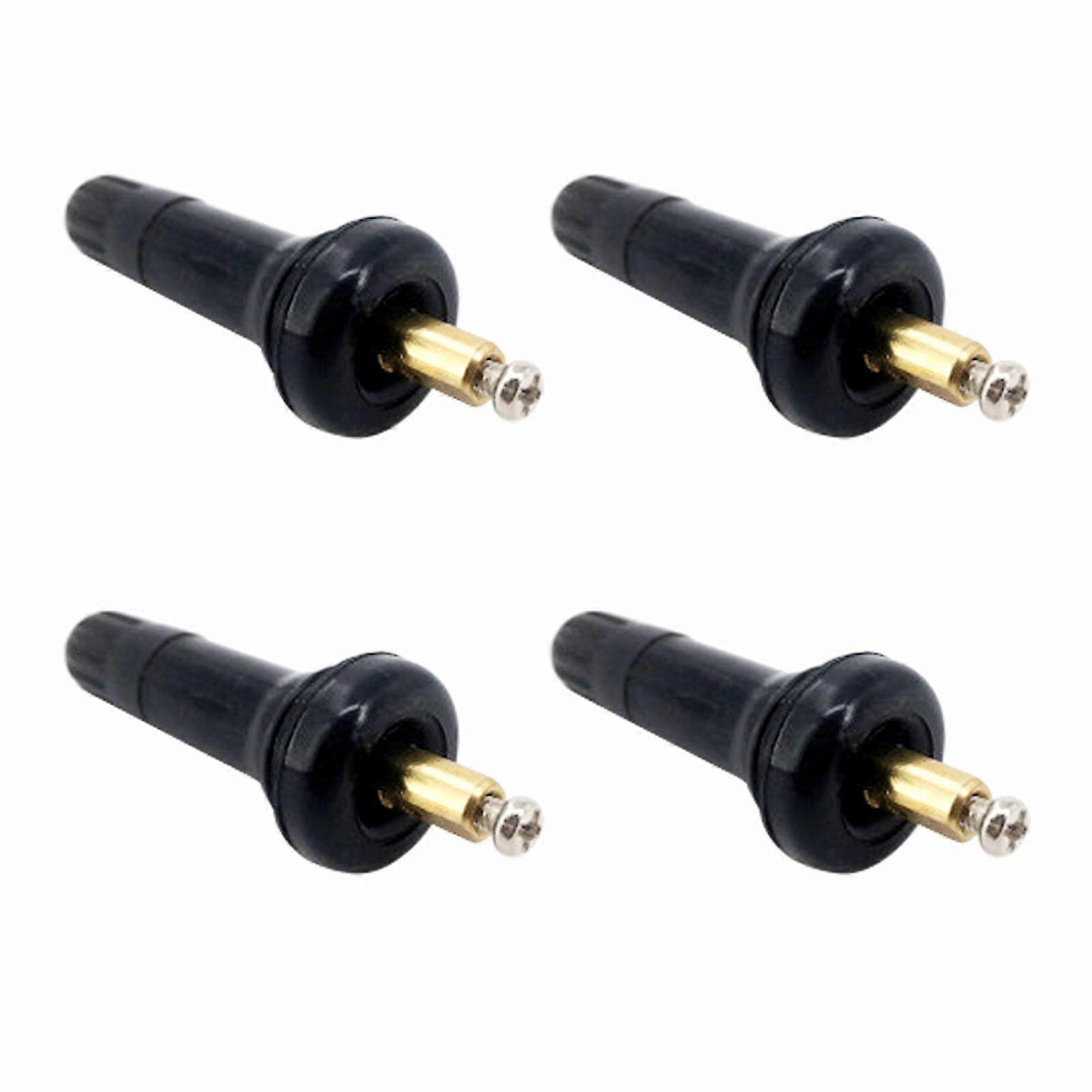 4pcs Practical Black Snap In Tire Pressure Sensor Valve Universal
