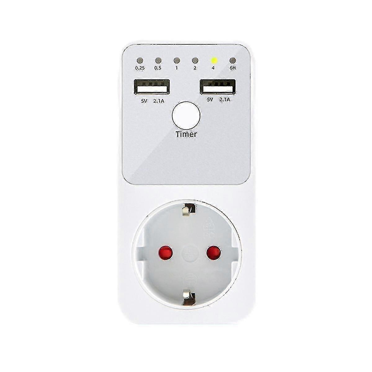 Intelligent Programmable Countdown Timer Socket 6hr Socket For Usb Interface Switch Eu P