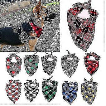 1pc Dog Bandanas Large Pet Scarf Pet Bandana For Dog Cotton Plaid Washablebow Ties Collar Cat Dogs S