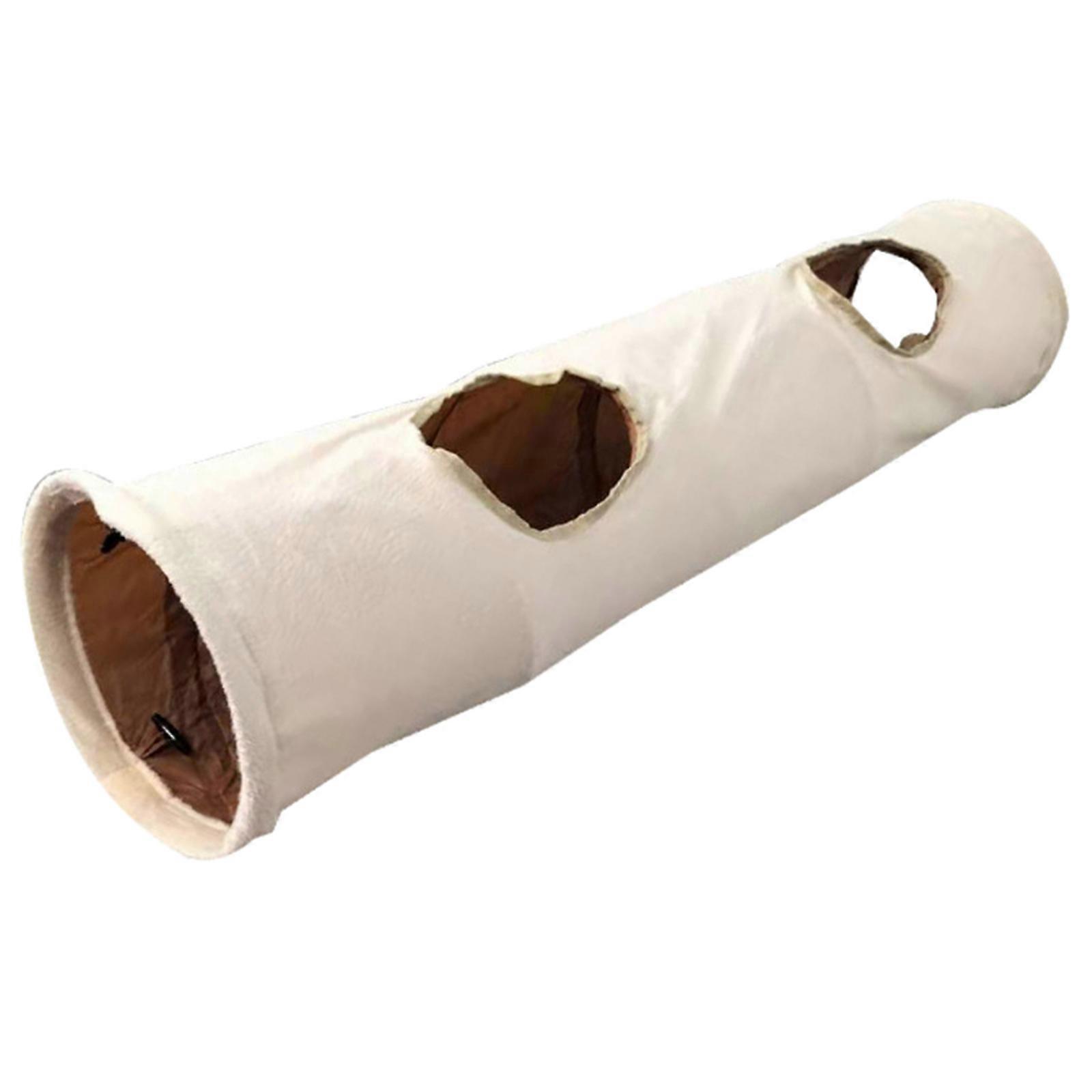 Plush Collapsible for Cat Tunnel Tube Kitty Tunnels Interactive Toys Peek Holes