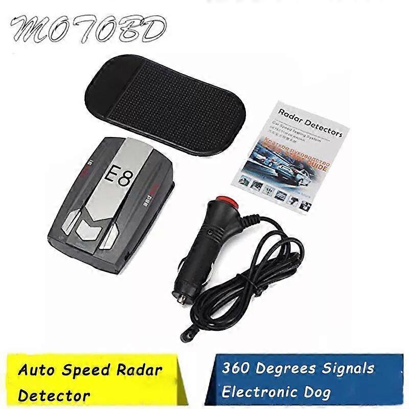 E8 Car Radar Detector Voice Alert Anti Radar Detector LED Display Mobile Electronic Dog Speed Radar Detector