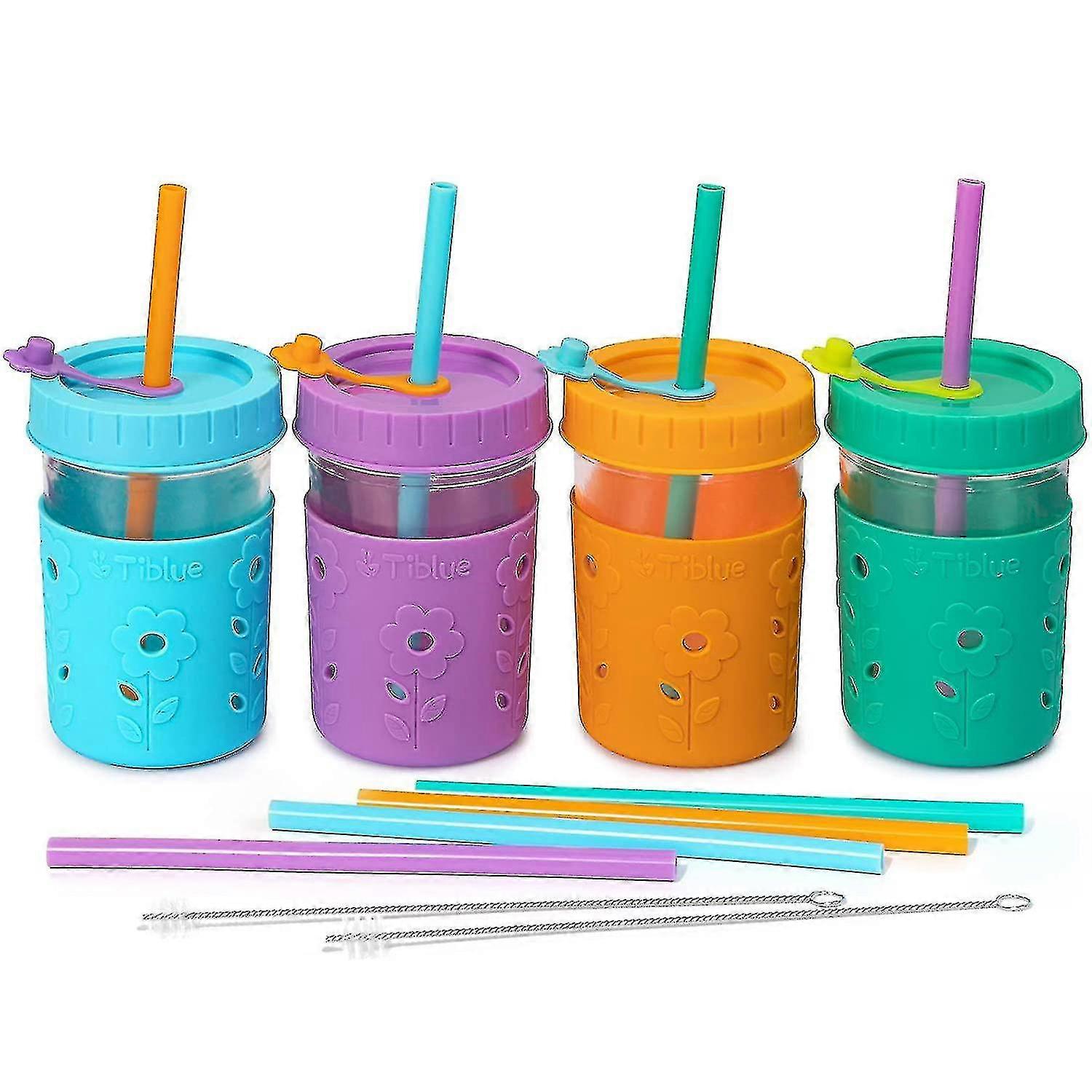 Kids And Toddler Cups - Spill Proof Smoothie Snack Cups With Leak Proof Regular Lids