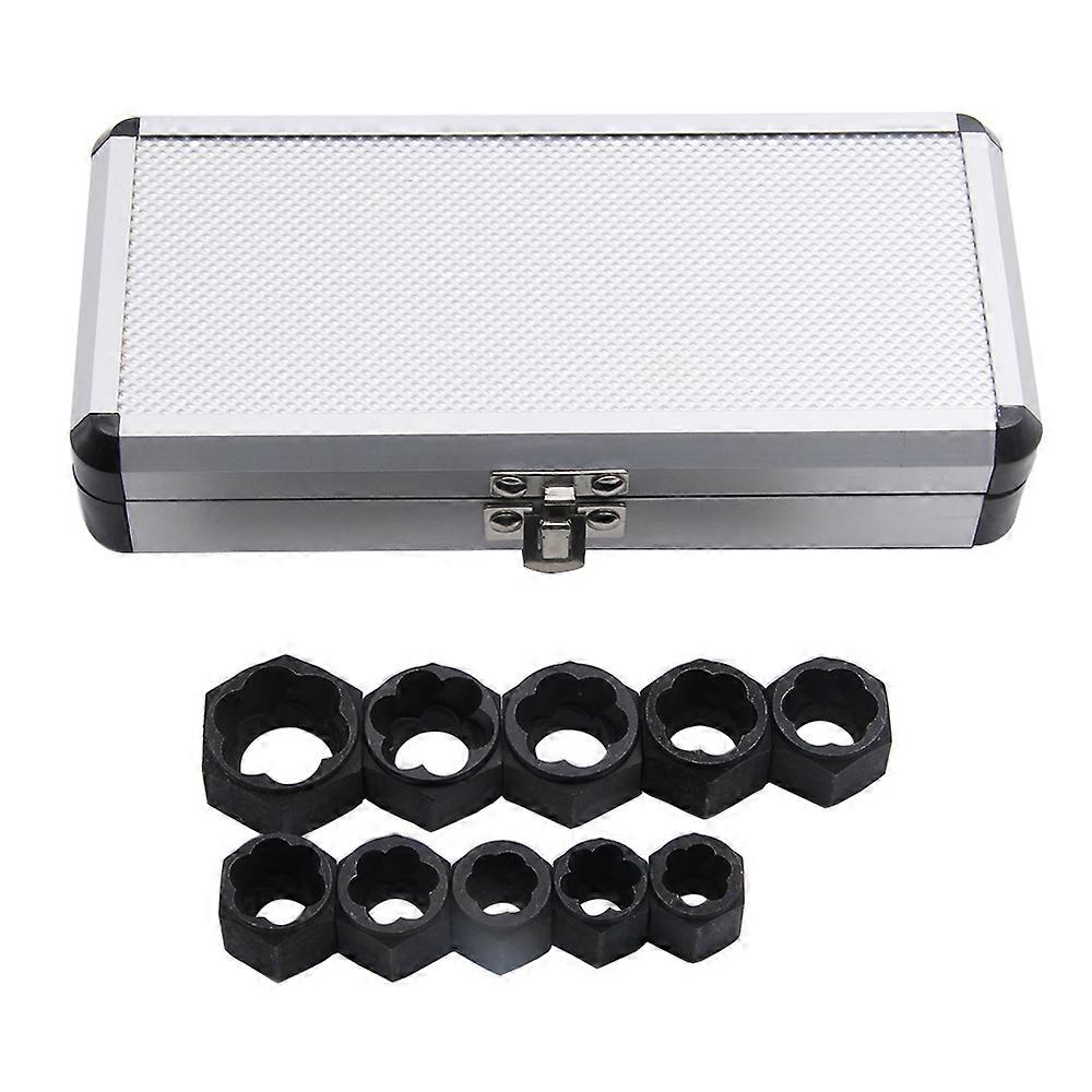 10pcs High-grade Broken Nut Bolt Extractor Socket Hex Nut Removal Tool Nut Breaks Bolt Extractor