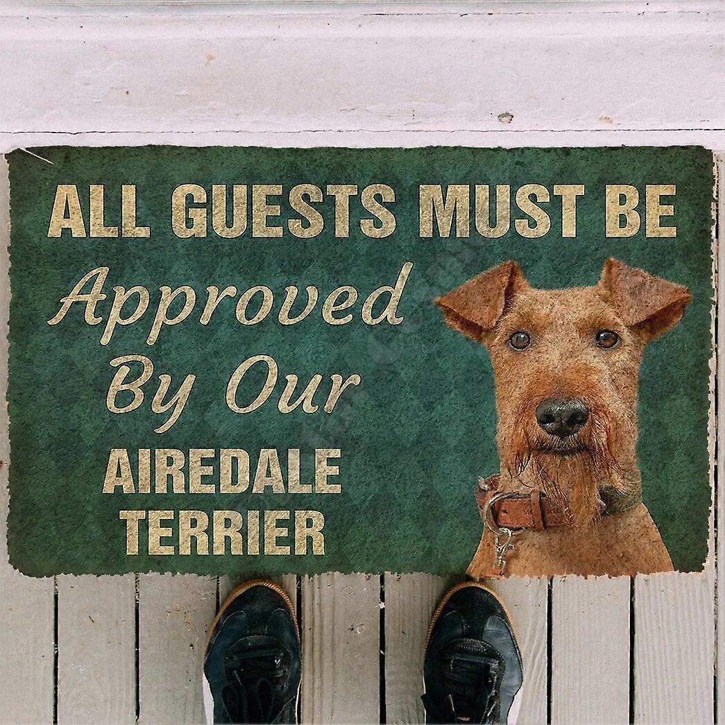3D Must Be Approved By Our Shih Tzu Custom Doormat Non Slip Door Floor Mats Decor Porch Doormat