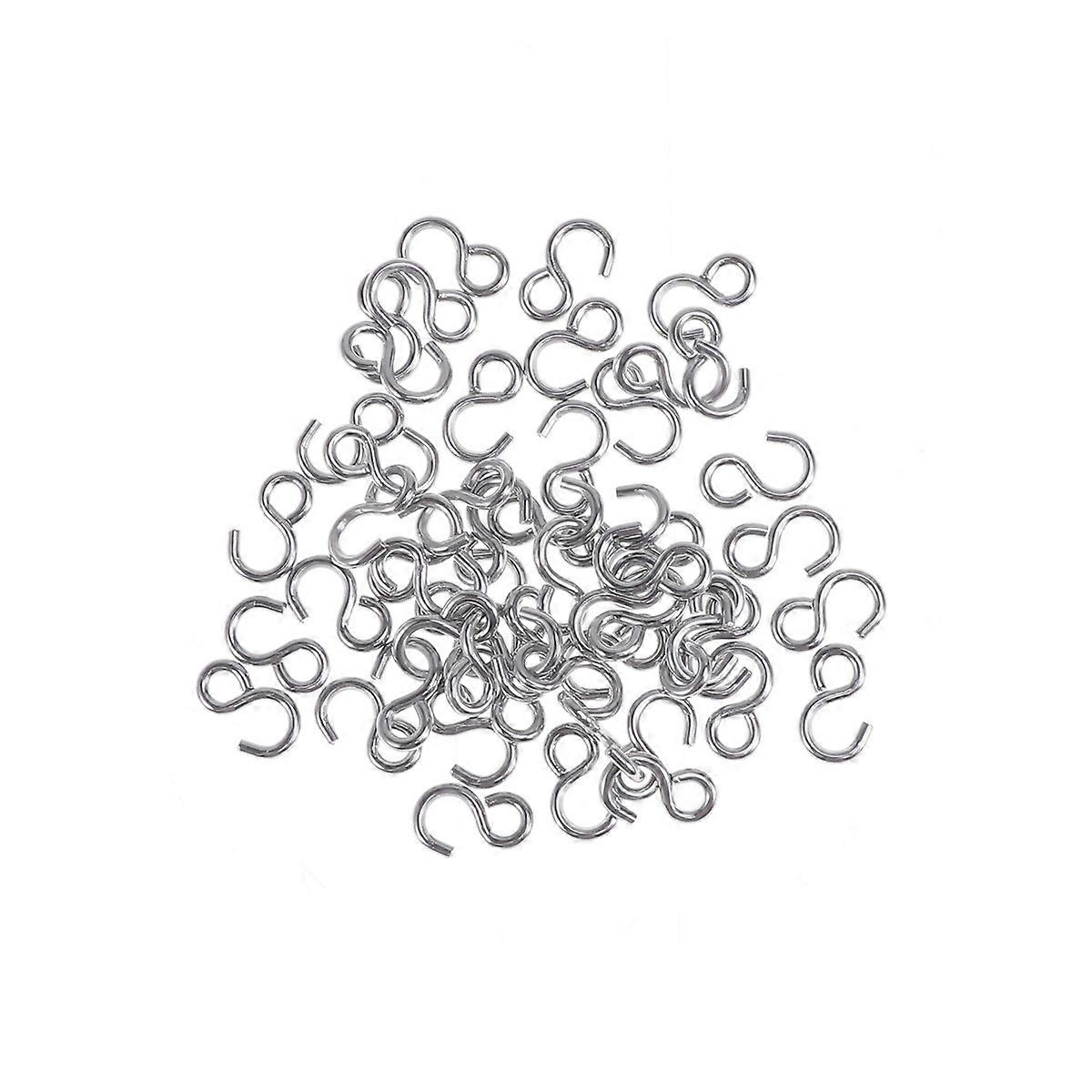 100 Pcs Miniature Kit Mini Screw Hooks Tiny S Hooks Mini Latch Hook Mini Eye Hooks Small Hooks Hanging Jewelry
