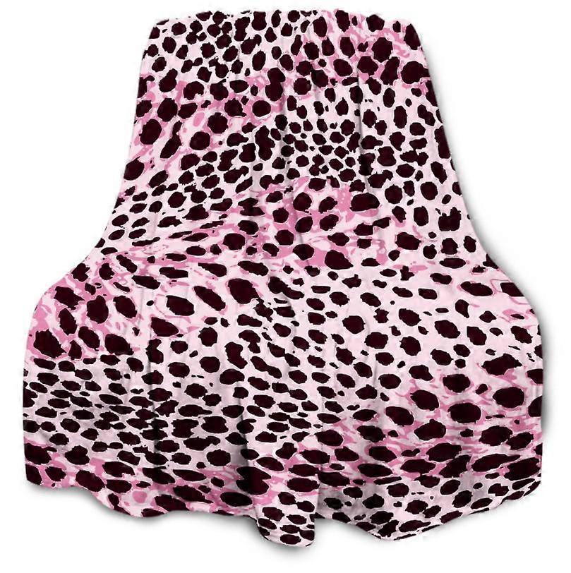 Leopard Print Throw Blanket Soft Plush Flannel Blanket