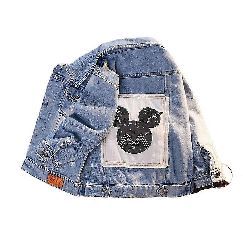 Mickey Denim Jacka Pojkar Mode Coat Barnkläder Höst Baby Flickor Kläder Ytterkläder Tecknad Denim Jacka Coat