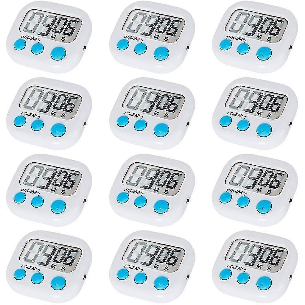 12 Pack Digital Kitchen Timer With On/off Switch, Loud Alarm