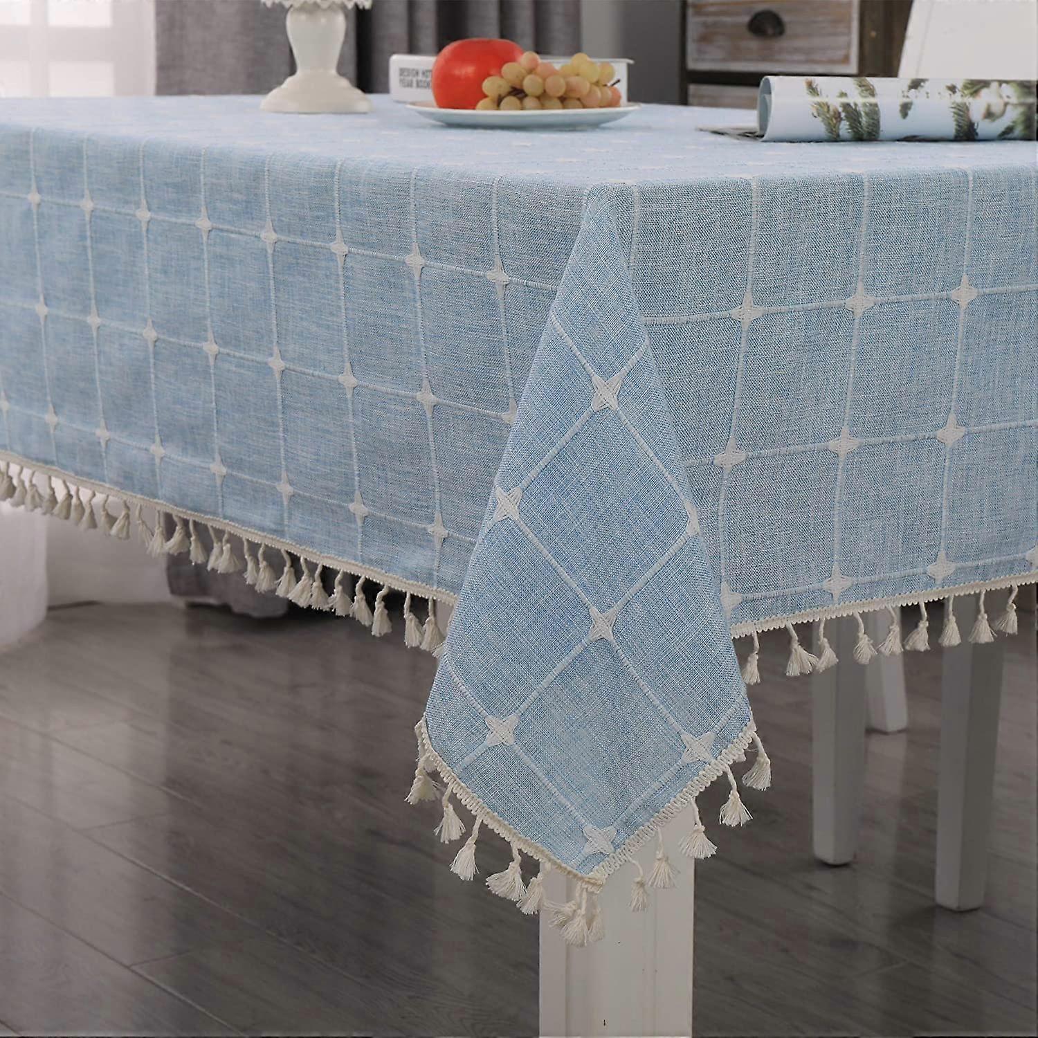 Rektangulär duk, tvättbar duk, 100% polyester, lämplig för hemköksdekoration