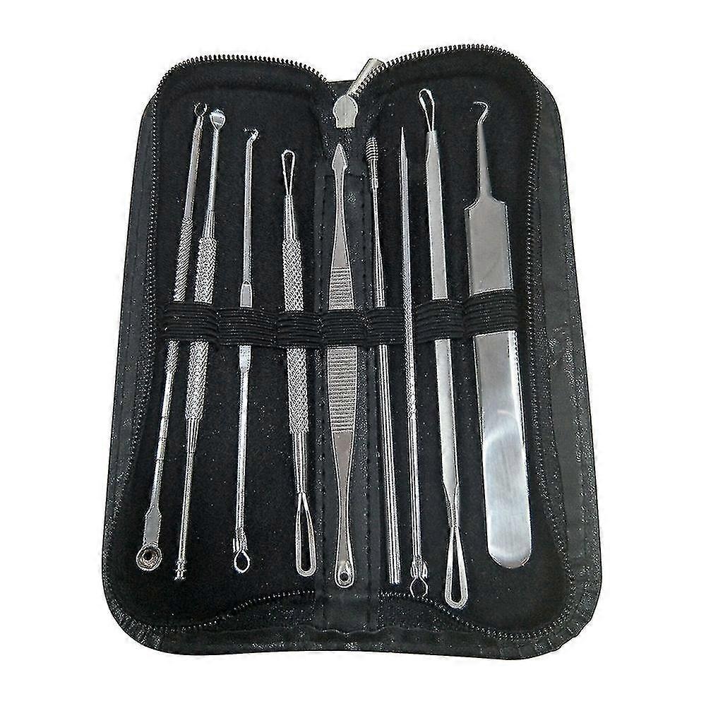 9pcs Less Facial Pimple Remover Ctor Tool Comed