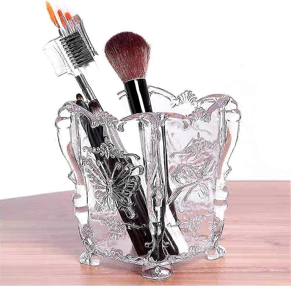 Cute Clear Acrylic Box For Makeup Utensils, Cosmetics Storage