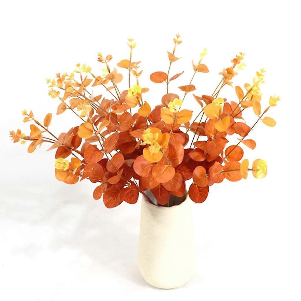 3pcs Artificial Eucalyptus Stems Wedding Party Autumn Thanksgiving Table Decor
