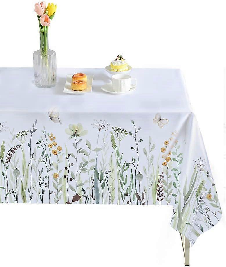 Toalha de Mesa Interna e Externa Resistente a Manchas e Rugas Tecido de Poliéster Floral Toalha de Mesa Limpa Toalha de Mesa Decorativa para Mesa de Jantar Buffet Pa