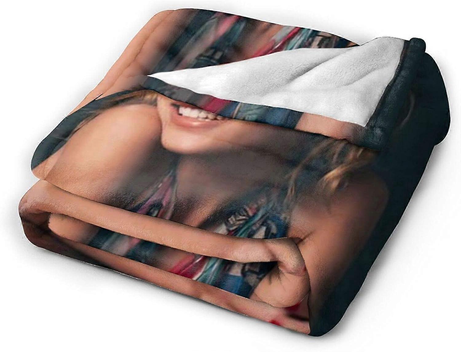 Lily Rose Depp Cobertor Ultra-Soft Flanela Blanket 3D Print Fluffy Plush Blanket Cama Decoração Jogar Cobertor para Sala de Estar Quarto Dormitório Decor (3Sizes