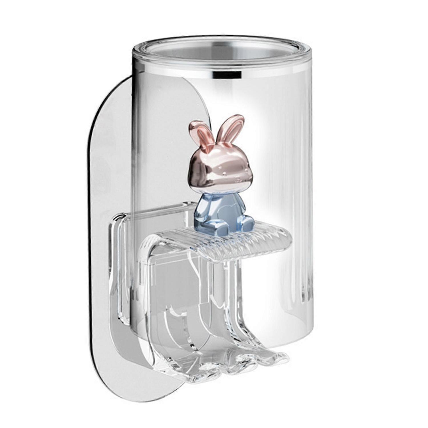 Wall Mounted Toothbrush Holder Efficient Drainage Easy Installation Toothbrush Mouthwash Cup Holder
