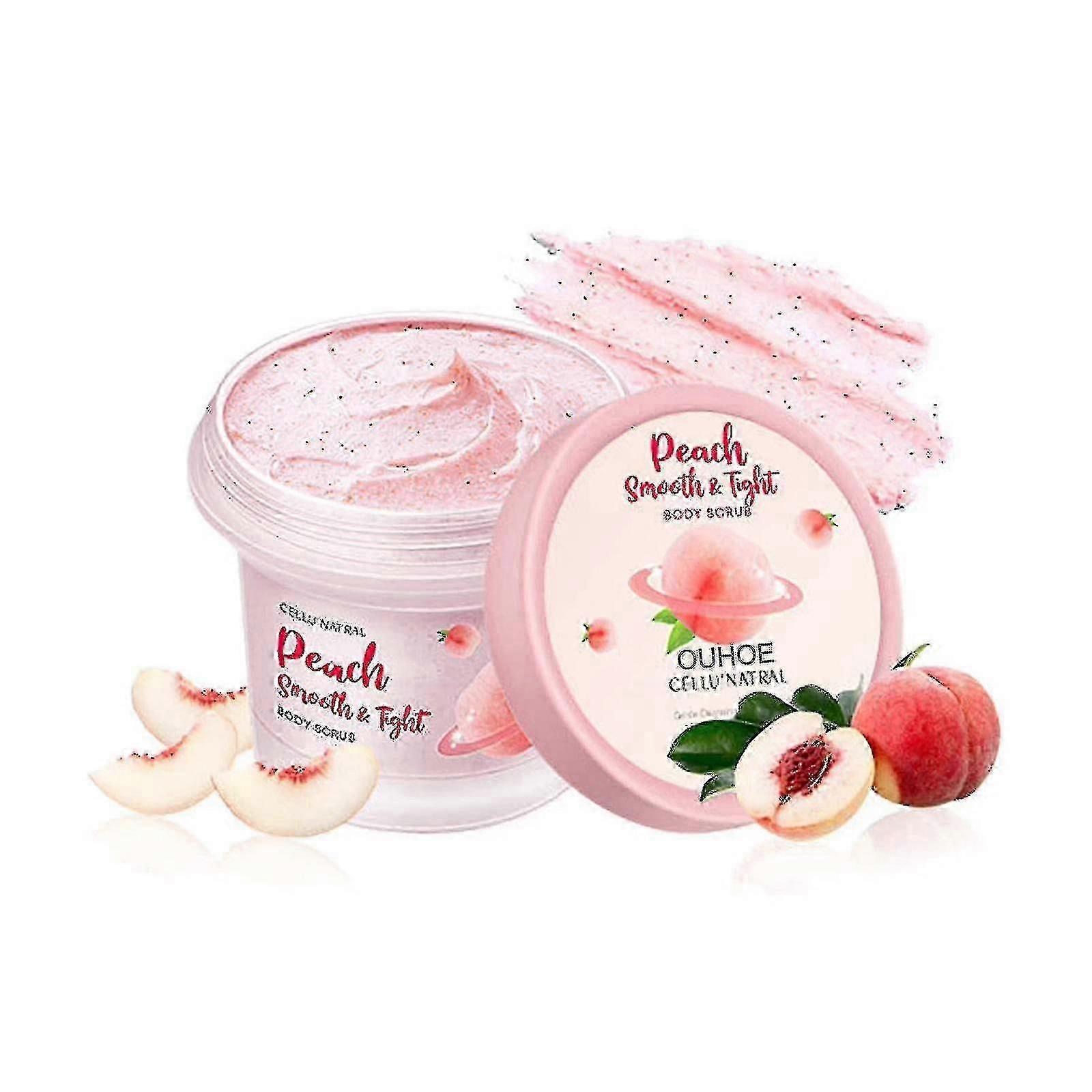 Peach Body Scrub Clear And Soft Exfoliating Nourishing
