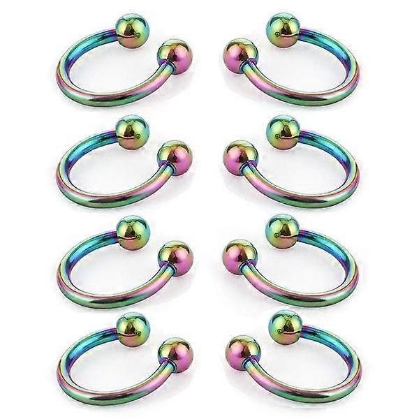 Septal ring horseshoe-shaped ear piercing [color]